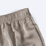 Textured Satin Pencil Skirt - Grey
